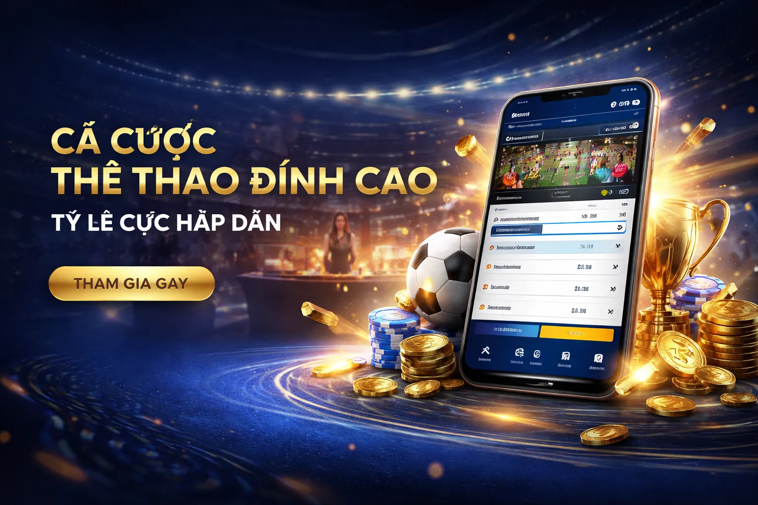 Sân vận động thể thao sôi động với logo xs88 và các cầu thủ đang thi đấu, thể hiện trải nghiệm cá cược đỉnh cao